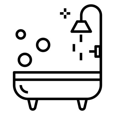 Küvet beyaz arkaplanda izole 