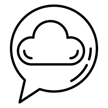 Rüya bulutu rüya olarak bilir, çizgi simgesi 