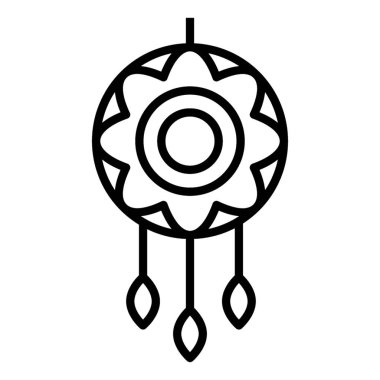 Çizgi tasarım Dreamcatcher simgesi 