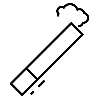 Satır tasarımında sigara simgesi.