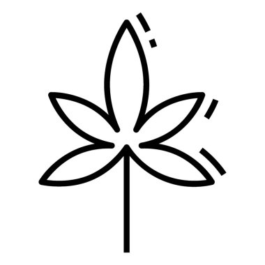 Satır tasarımında esrar simgesi.