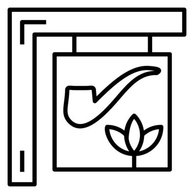 Satır tasarımında esrar panosu simgesi.