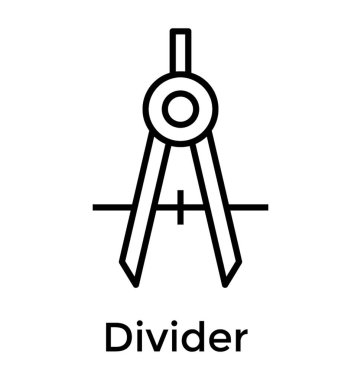 Çizgi tasarım bölücü simgesi.