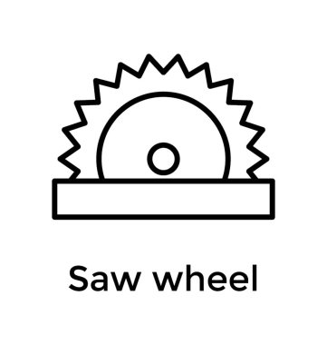 Testere tekerleği, hat tasarımında marangozluk aracı simgesi