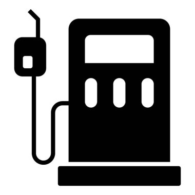 Yakıt dispenseri simgesinin glyph tasarımı.
