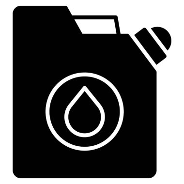 Yakıt galon simgesi, sağlam tasarım. 