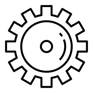 Hat tasarımında dişli simgesi.