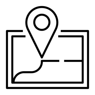 Yol konum haritası, çizgi tasarımı.