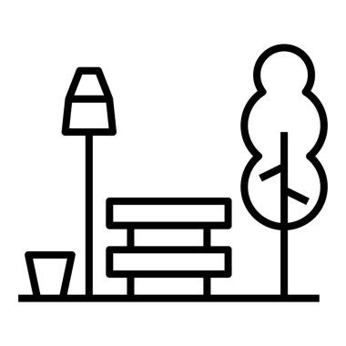 Satır tasarımında park simgesi.