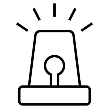 Satır tasarımında siren simgesi.