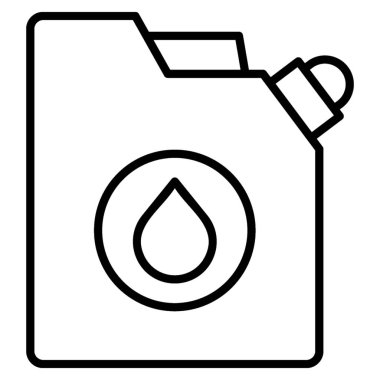 Yakıt galon simgesi, hat tasarımı. 