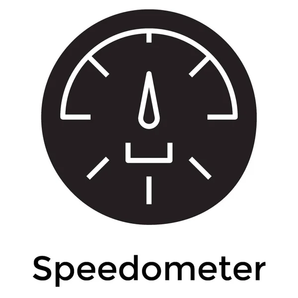 Snelheidsmeter Pictogram Glyph Ontwerp — Stockvector