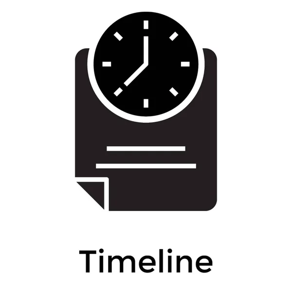 Time Plan Icon Glyph Vector — Stock Vector
