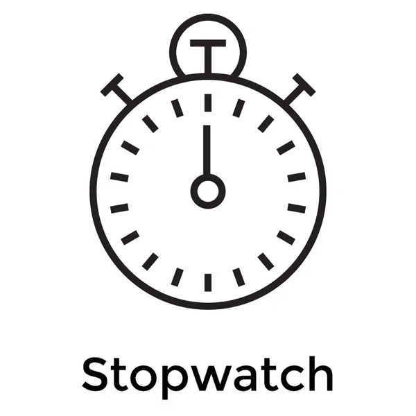 Lijn Vector Van Stopwatch Icoon — Stockvector