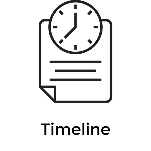 Icono Plan Tiempo Línea Vector — Vector de stock