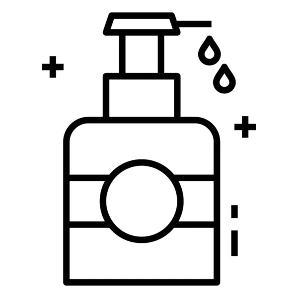 Haarwasser Shampoo Linie Symbol — Stockvektor