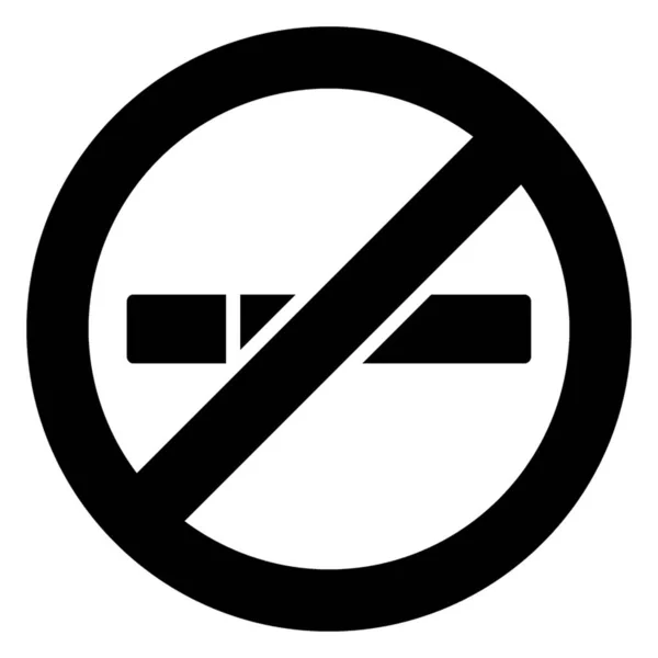 Fumo All Interno Del Segno Proibito Smettere Fumare Icona — Vettoriale Stock