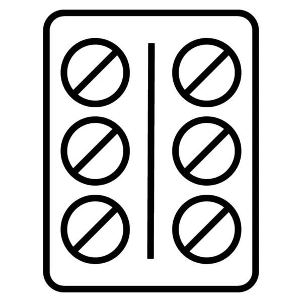 Een Strook Van Tabletten Medische Strip — Stockvector