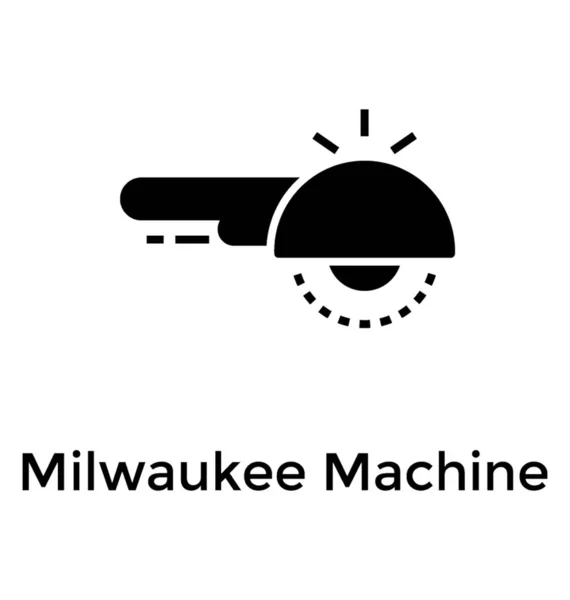 Icona Della Macchina Milwaukee Nel Design Solido — Vettoriale Stock