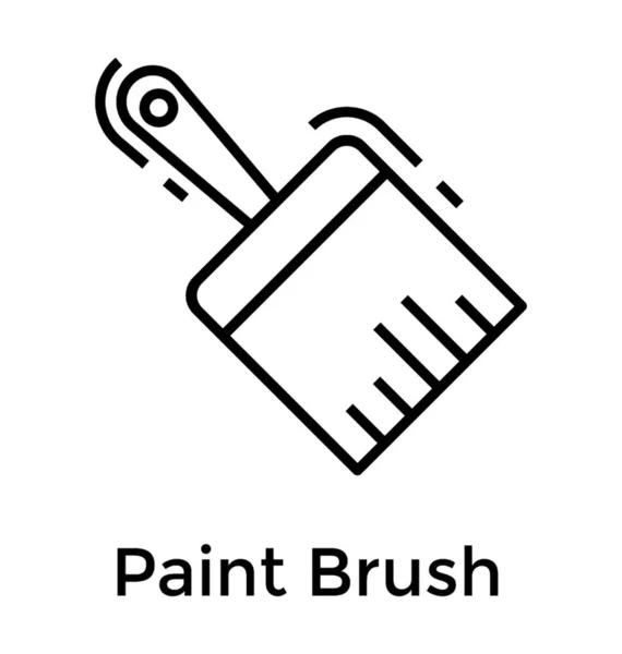 Paintbrush Icon Line Design — Stock Vector