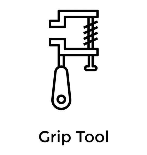 Symbol Der Greifzange Liniendesign — Stockvektor