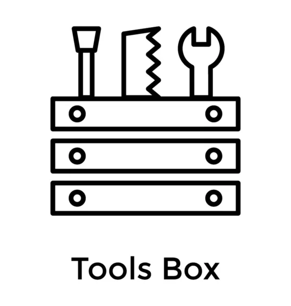 Toolbox Icon Line Design — Stock Vector