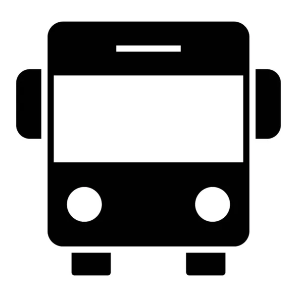 Icono Bus Diseño Glifo Aislado Sobre Fondo Blanco — Vector de stock