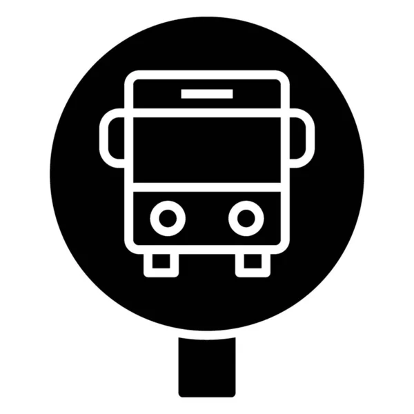 Icono Señal Autobús Aislado Sobre Fondo Blanco — Vector de stock
