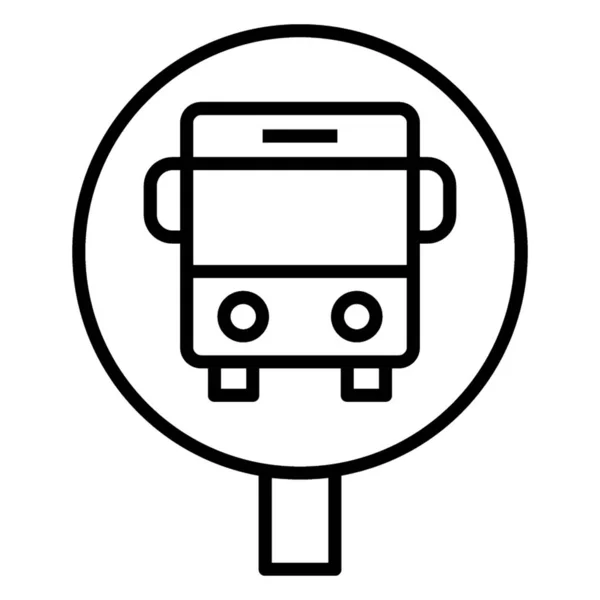 Icono Señal Autobús Aislado Sobre Fondo Blanco — Vector de stock