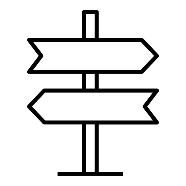 Guide Post Pictogram Lijn Ontwerp — Stockvector