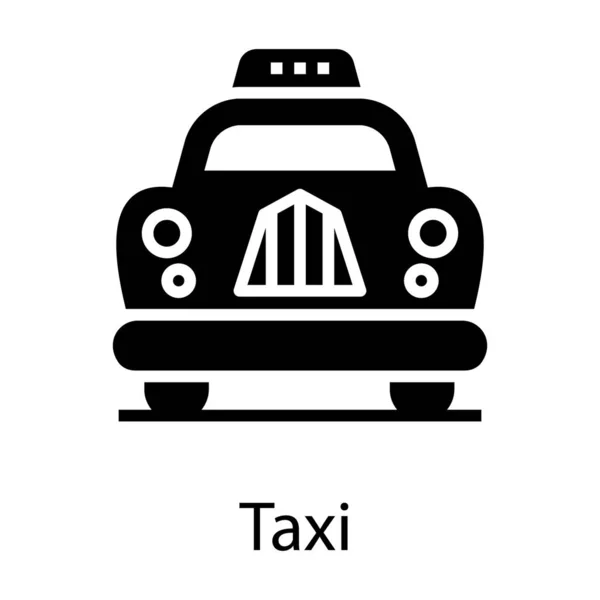 Místní Taxi Vektor Pevném Designu — Stockový vektor