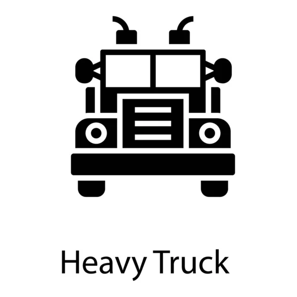 Glyph Heavy Truck Vektor Design — Stock vektor