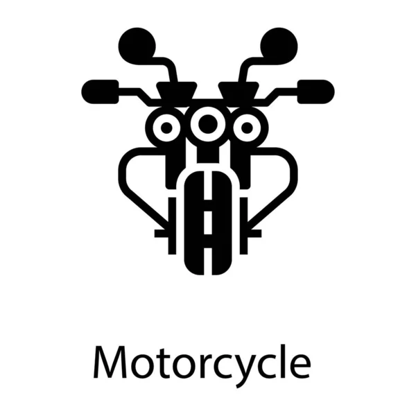 Tung Motorcykel Vektor Solid Design — Stock vektor