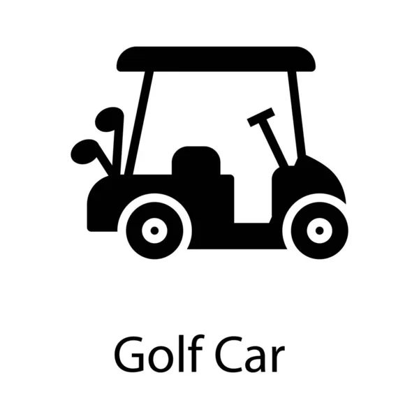 Golf Truck Vector Solide Ontwerp — Stockvector