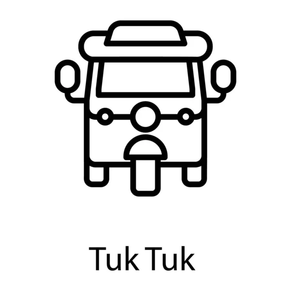 Tuk Tuk Vector Diseño Línea — Vector de stock