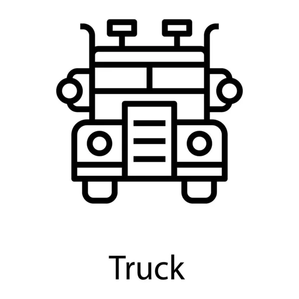Línea Entrega Camión Vector Diseño — Vector de stock