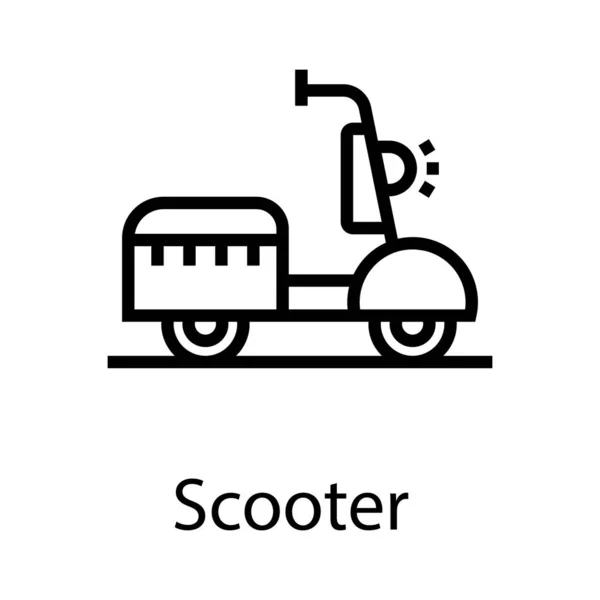 Línea Diseño Vectorial Scooter Personal — Archivo Imágenes Vectoriales