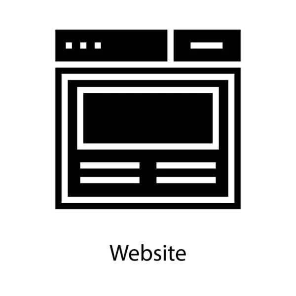Твердий Дизайн Вектора Розмітки Веб Сайту — стоковий вектор