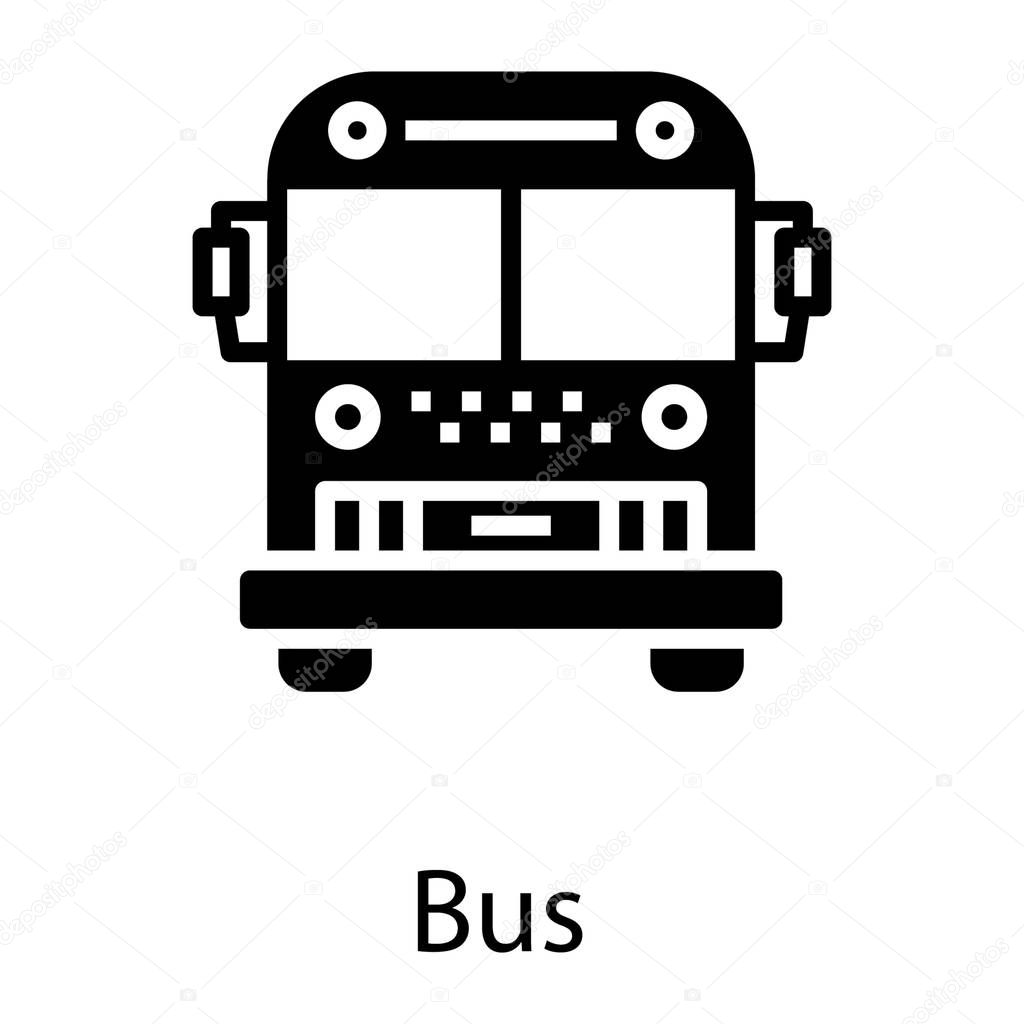 Local bus transport icon design 