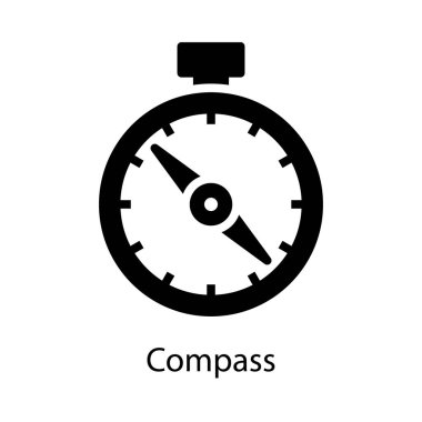 Katı tasarımda pusula gül vektörü 