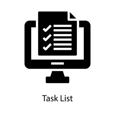 Çevrimiçi görev listesi simge tasarımı 