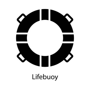 Hayat güvenliği için lifebelt katı simgesi 