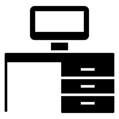 Düz tasarımda çekmece simgesi.