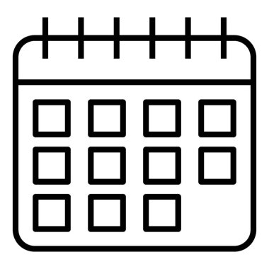 Satır tasarımında takvim simgesi.