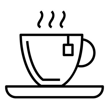 Satır tasarımında çay fincanı simgesi.
