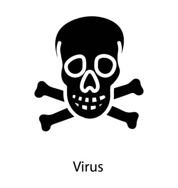 Dolgulu tasarımda çapraz kemikler simgesi.