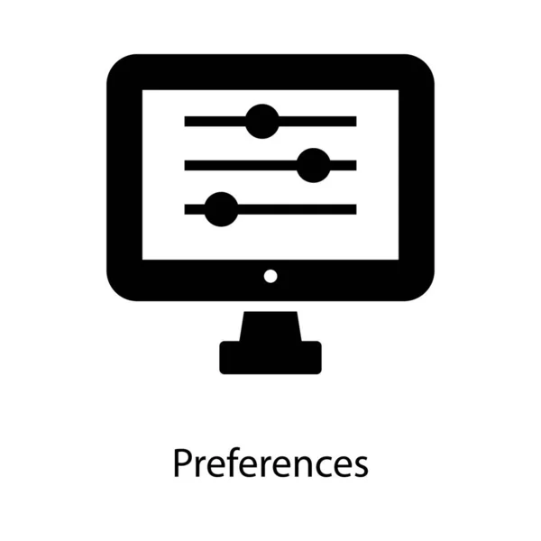 Solide Systeem Voorkeur Vector Ontwerp — Stockvector