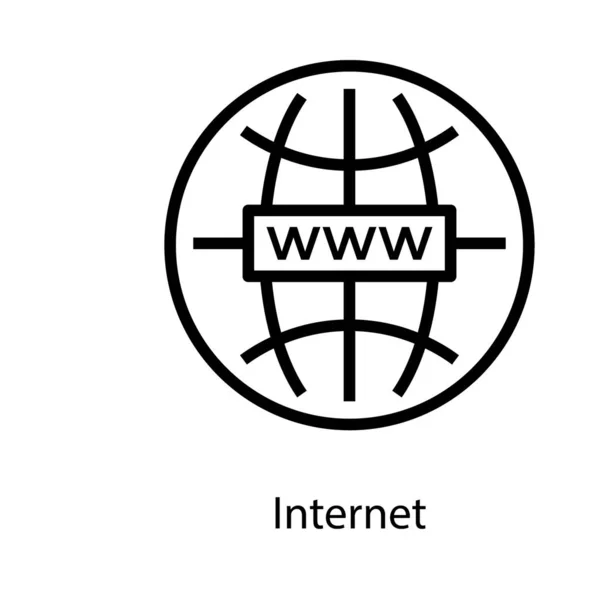 Liniendesign Des World Wide Web — Stockvektor