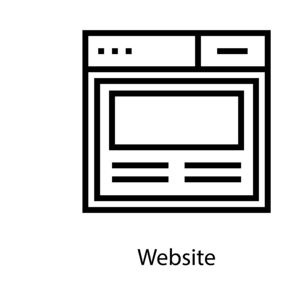 Lijn Ontwerp Van Website Layout Vector — Stockvector