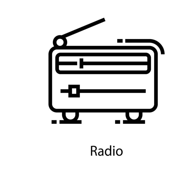 Liniendesign Des Radio Set Vektors — Stockvektor